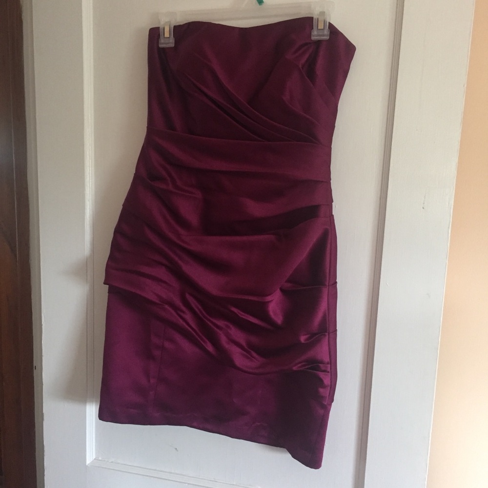 Wine colored homecoming dress
